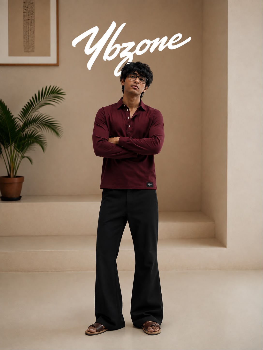 Pop over shirt (Brown)