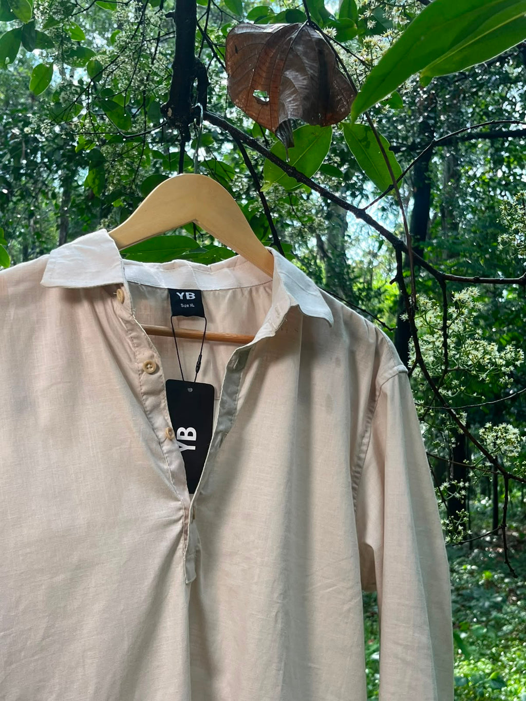 Pop over formal shirt ( CREAM )