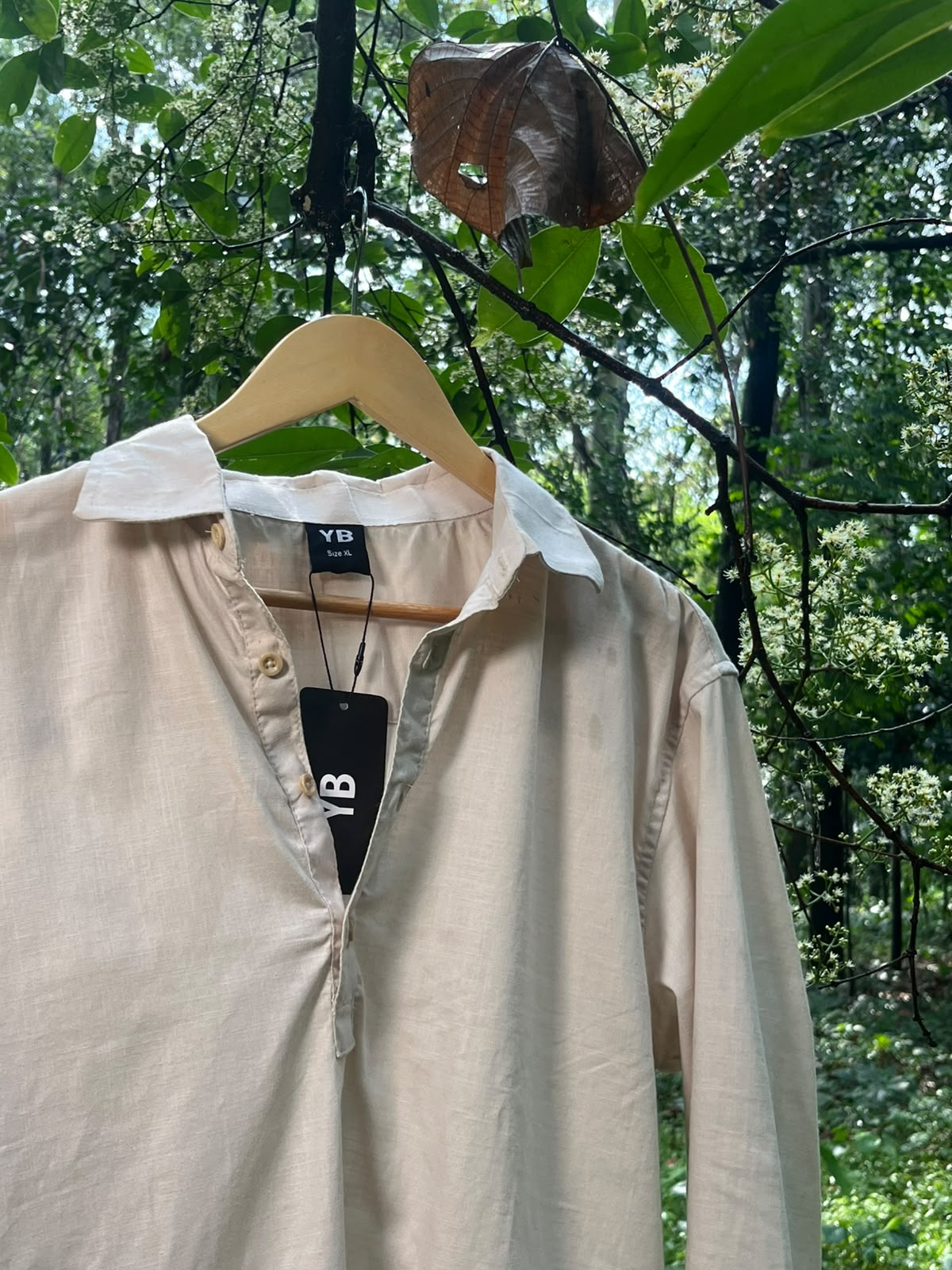 Pop over formal shirt ( CREAM )
